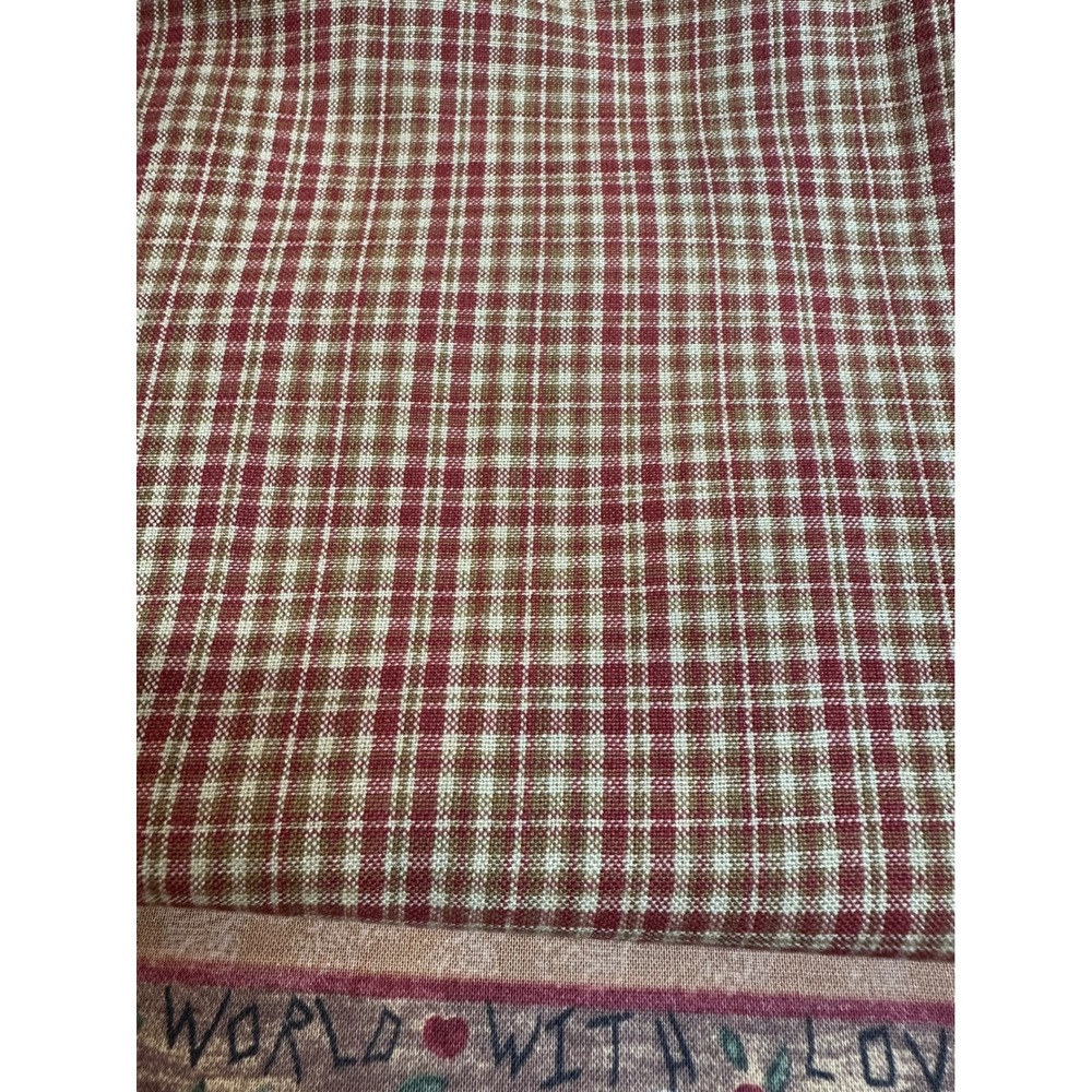 Primitive Fruit Harvest Quilting Fabric Bundle Plaid Brown 3.39 Yards Total - Picture 4 of 6